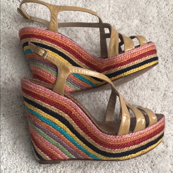 Kate spade platform espadrille sandal rainbow - Picture 6 of 6